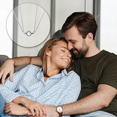 MANVEN Magnetic Couples Necklaces For Men Women Relationship Pendant Magnet Couple Necklace for Girlfriend Boyfriend Husband Wife Best Friend Matching Jewelry Gift for Him and Her