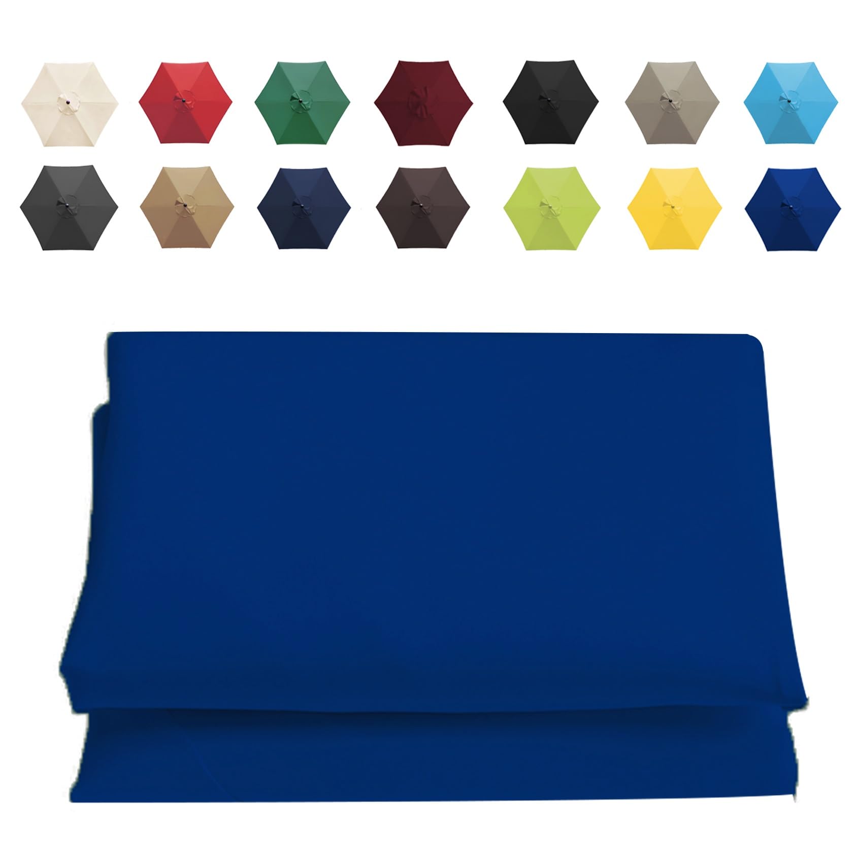 Auvent de remplacement parasol 8 baleines en tissu haute densité