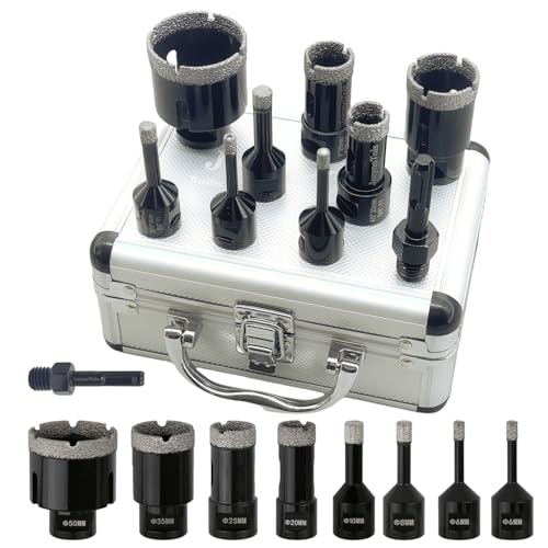 Set de 9 brocas de diamante para azulejo y adaptadores miniatura 1