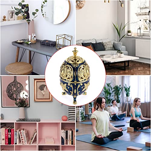 Juxyes Vintage Incense Burner Holder With Removable Ash Catchers, Metal Censer Antique Cone Coil Incense Burner Holder Zinc Alloy Spiritual Aromatherapy Yoga Meditation Gifts Retro Home Decoration #TOP7