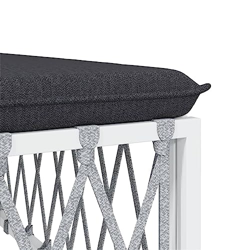 Salon de jardin avec coussins blanc Tectake pour petits espaces - 8