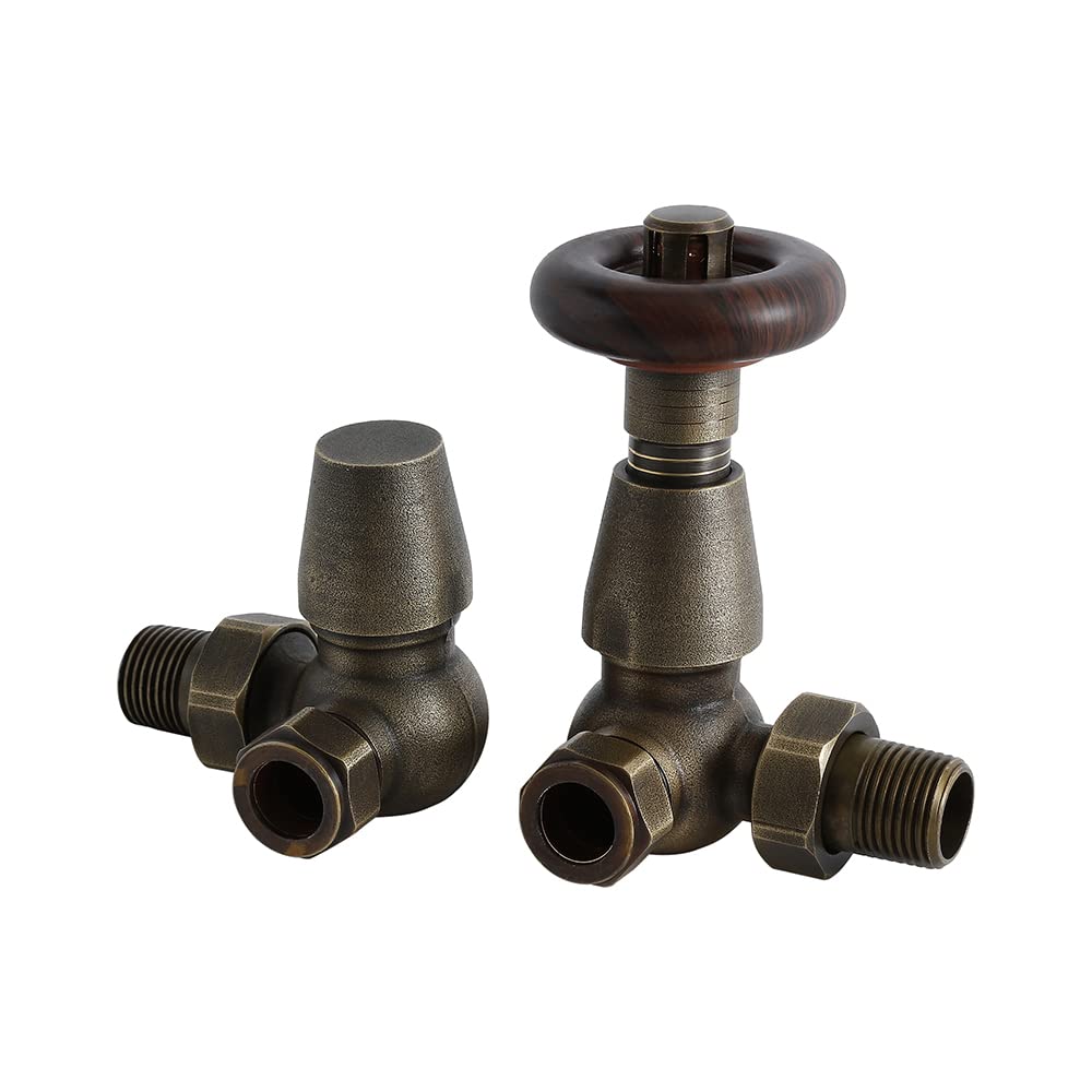Milano Bronze Windsor Brass Corner Trv Thermostatic Radiator Valves