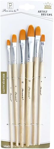 Miniatura 7 de VILLCASE 6 pinceles de pintura para pinceles de pintura redondos, kits de traje, pinceles de pintura de nailon, pinceles de dibujo, pincel de