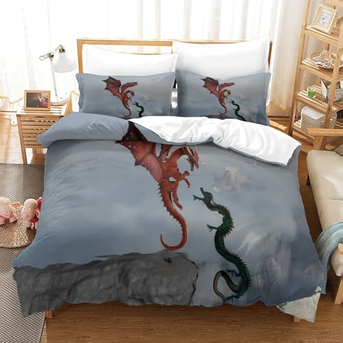 Housse de couette âne 220x240 parure de lit microfibre 3D - 3