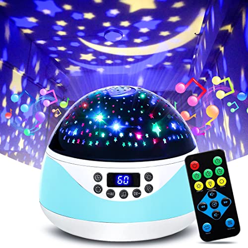 Mokoqi Night Lights Projector For Kids With Timer & Music Sound Machine For Baby Sleeping - Birthday Gifts For Girls Boys 1-6-12 Star Light Projector Indoor Remote Control Projection Lamp #TOP13