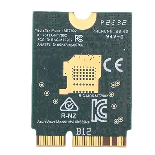 Wisoqu WiFi 6E Wireless Card, M.2 NGFF Bluetooth 5.2, Tri Band 2.4Ghz 5Ghz 6Ghz Network Adapter Include 8dBi Antenna, Ultra Low Latency, Support Wi ndows 10 11