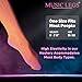 Music Legs 2 Pair UV Reactive Fishnet Thigh Highs - Glows in the Dark Under Black Light - Sexy Unique Women’s Hosiery- for Raves, Clubs and Parties- Cosplay/Bedroom Accessory - 1 Pink, 1 Orange