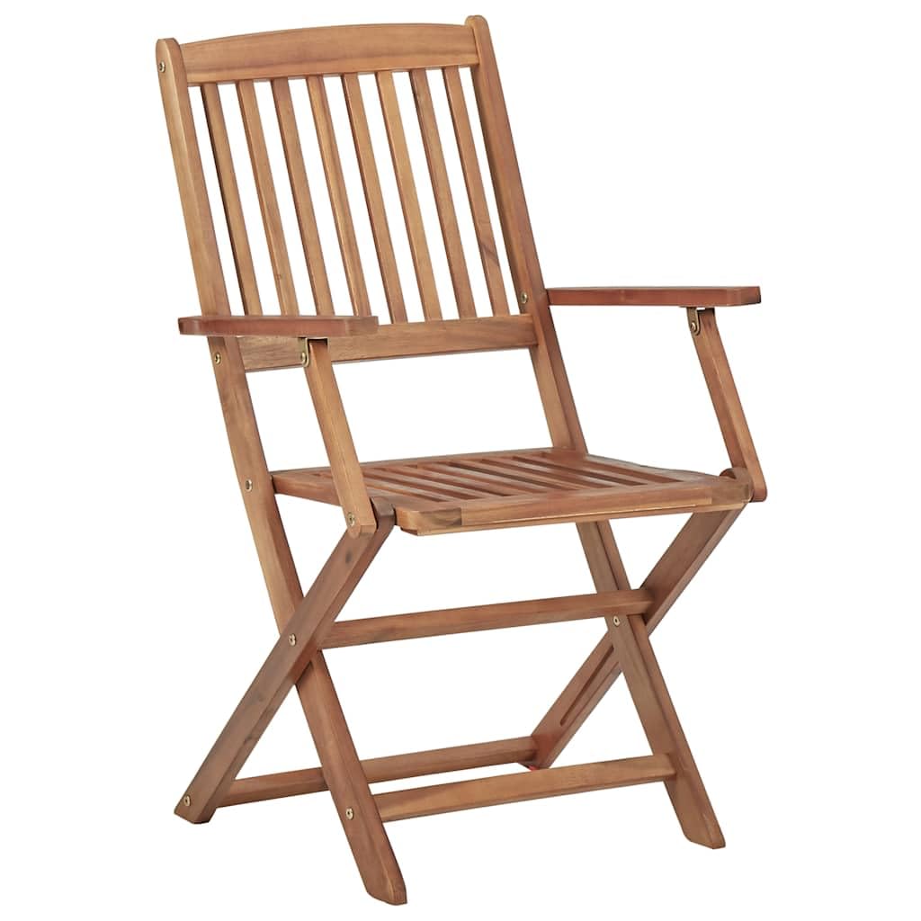 vidaXL 4X Madera Maciza de Acacia Sillas de Jardín Plegables Sillón Exterior Balcón Terraza Patio Asiento Butaca Muebles Mobiliario