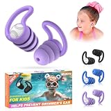 Tapones para los Oídos para Natación para Niños (2-9 años) - 3 Pares de Tapones de Silicona Suave Reutilizables para Nadar, Perfectos para el Surf, la Piscina, la Ducha y Otros Deportes Acuáticos