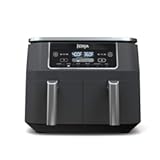 Ninja DZ201 Foodi 8 Quart 6-in-1 DualZone 2-Basket Air Fryer with 2 Independent Frying Baskets, Match Cook & Smart Finish to Roast, Broil, Dehydrate & More for Quick, Easy Meals, Grey