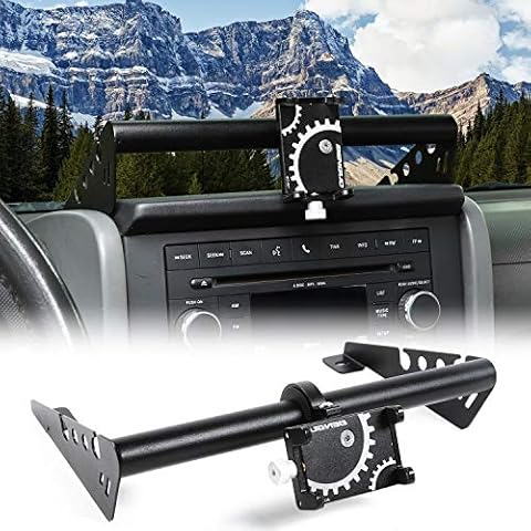 JeCar for Jeep JK Phone Holder Dash Phone Mount for 2007 2008 2009 2010 Jeep Wrangler JK JKU Rubicon Sahara Sport Cover