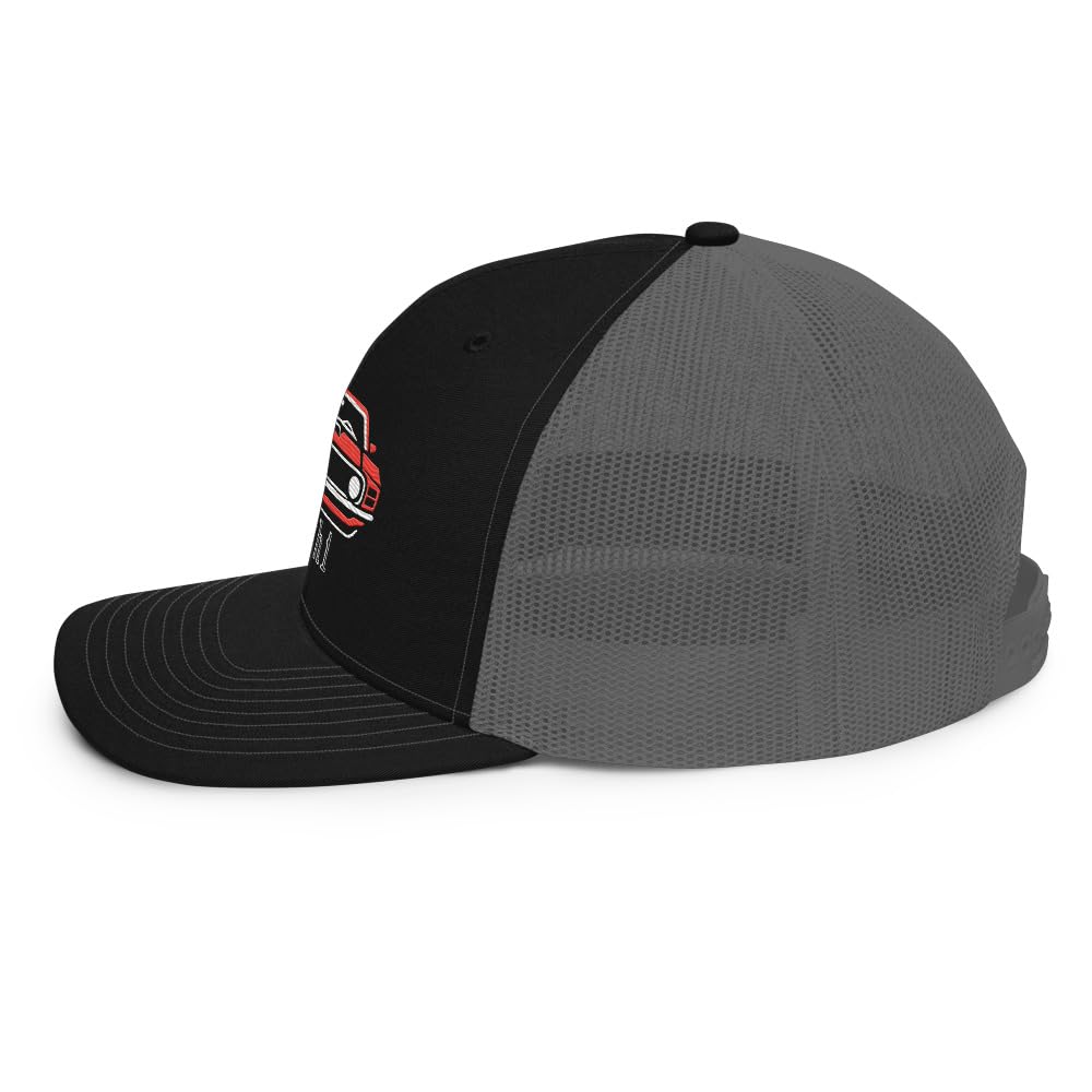 1970 Red Mach 1 Hut für Stang Besitzer Classic Muscle Car Enthusiasten Trucker Cap