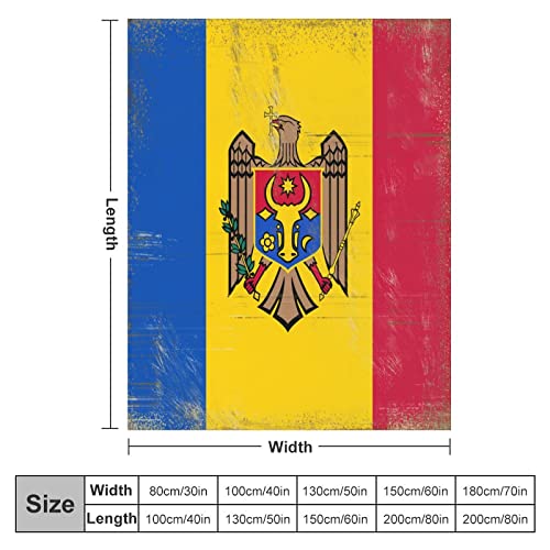 Couverture flanelle drapeau de la Moldavie : cadeau idéal maison et bureau - 3