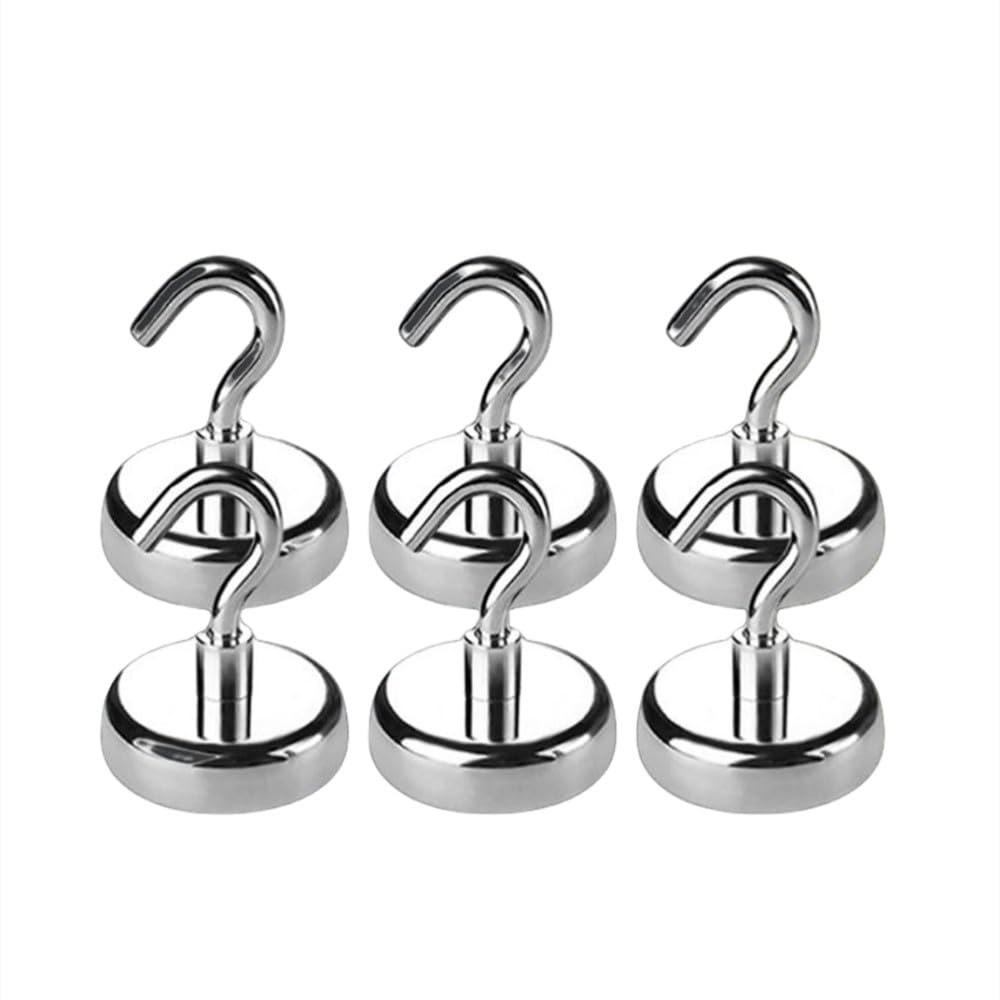 15 ganchos magnéticos potentes, ganchos de almacenamiento multiusos para el hogar, cocina, bar, almacenamiento de llaves, accesorios de baño, E16, tensión máxima 8 kg, 15 PC