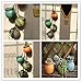 Yesland Ceramic Hanging Mini Flower Planters, Wall or Ceiling Mount - Dangling Container in Earth Tone Colored for Indoor Outdoor Decor - Set of 4