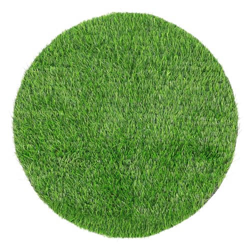 Milisten Artificial Grass Lawn Mat 20 Inch Square Fake Grass Manhole Cover Decorative Outdoor Table Centerpiece for Garden and Party