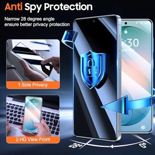 Image of UniqueMe for S26 Plus Privacy Screen - 2 PACK Samsung Galaxy S26 Plus Privacy Screen Protector [Fingerprint Unlocking] Easy Installation,Bubble-Free,Anti-Spy,9H Tempered Glass,3D Full-coverage