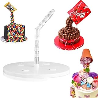 Cake Pouring Kit Anti Gravity Cake Stand Reusable DIY Decorative Cake Kit Baking Tools Create Unique Cakes Easily for Baby Shower Graduation Birthday Wedding Party