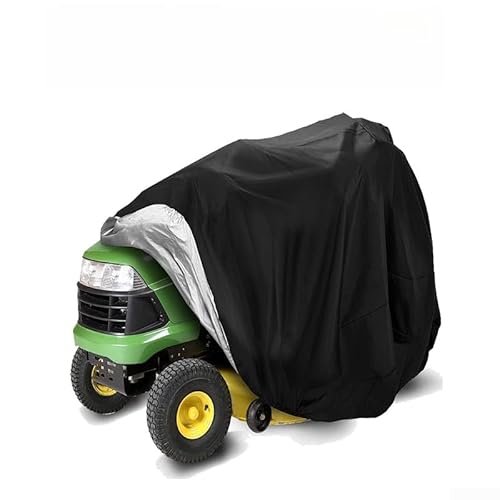 Housse de tondeuse à gazon étanche 210D portable ou résistante à l'abrasion 420D pour une protection à long terme des équipements d'extérieur (182 x 111 x 116 cm, 420D noir)