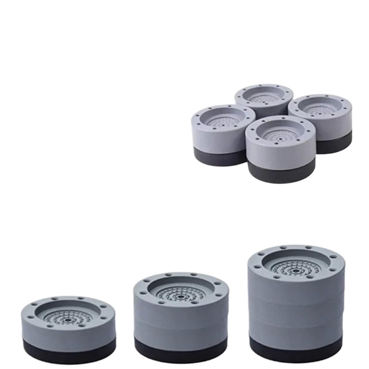 Anti Vibration Feet for Washing Machine Washing Machine Anti Vibration Pads Lifting Rubber Feet Slip Mute Furniture Leveler Universal(A8.5)