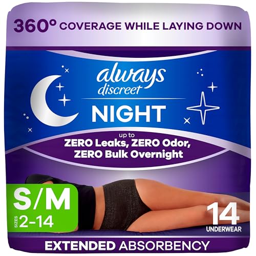 Always Discreet Pack Of 14 Womens Small/Medium Incontinence Underwear - Up To 100% Bubble Leak Protection