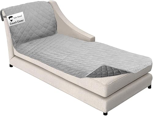 Sofa Shield Funda de tumbona con correa, reversible, resistente a las manchas y al desgarro, funda acolchada de microfibra, lavables, 102 x 34