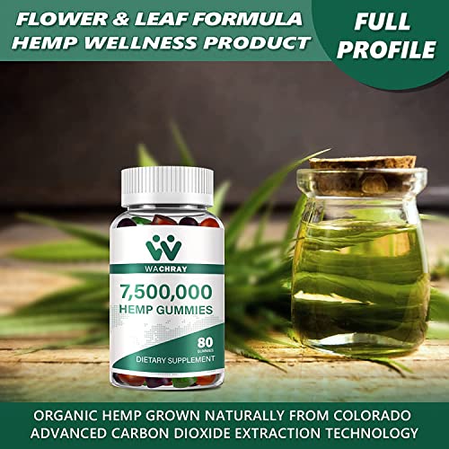 2 Packs Organic Hemp Gummies Extra Strength Extract Hemp Oil - Natural Edible Gummy, High Potency Lower Sugar Made In Usa #TOP1