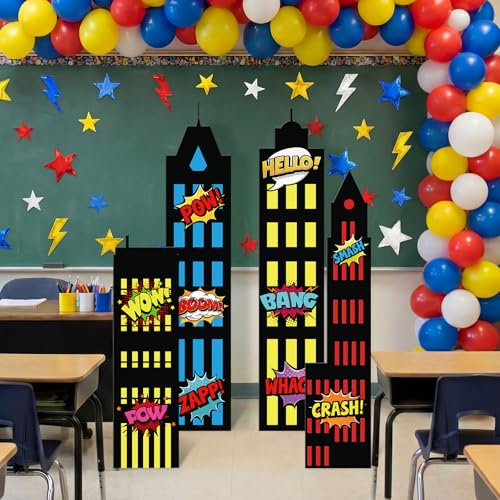Fondo temático Novabright héroe gran tamaño para fiesta miniatura 5