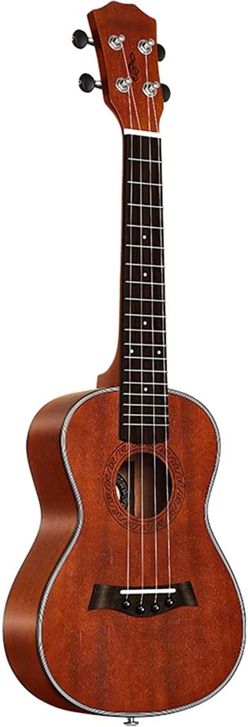 ウクレレ 初心者のマホガニー単板ウクレレ、 レトロな学生プロ23/26インチの小さなギター、 ギグバッグ付き4弦楽器 (Color 