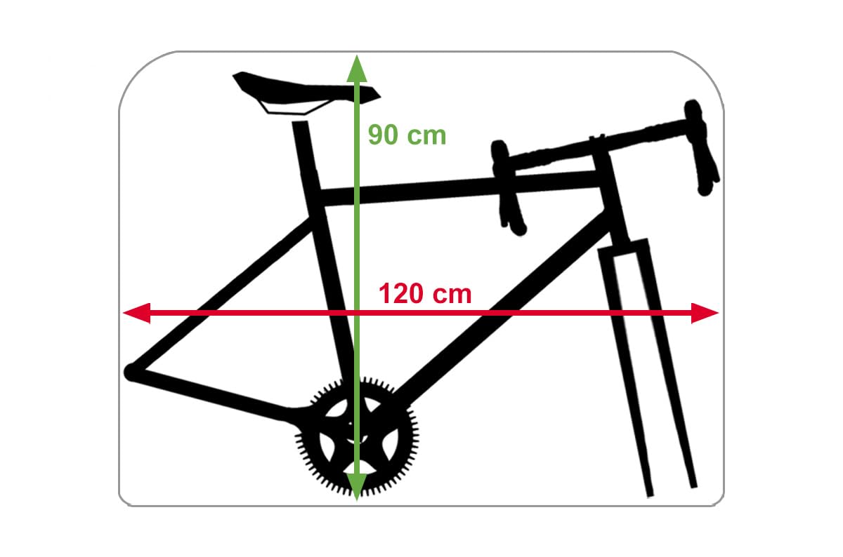 Housse De Transport Vélo de Route et VTT TRAINBAG CLASSIC de Buds-Sports - Compatible 29″ - Standard SNCF (130 x 90 cm) - Idéal pour Transporter Votre Vélo en Train, Bus et Voiture