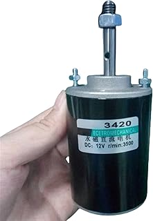 GRASAKY Model Geared Miniature DC Small Motor, DC 12V 3500rpm or 24V 7000rpm, DC 30W High SpeedMotor Rotating Torque (Size : 12V 3500rpm, Color : Motor and Bracket)