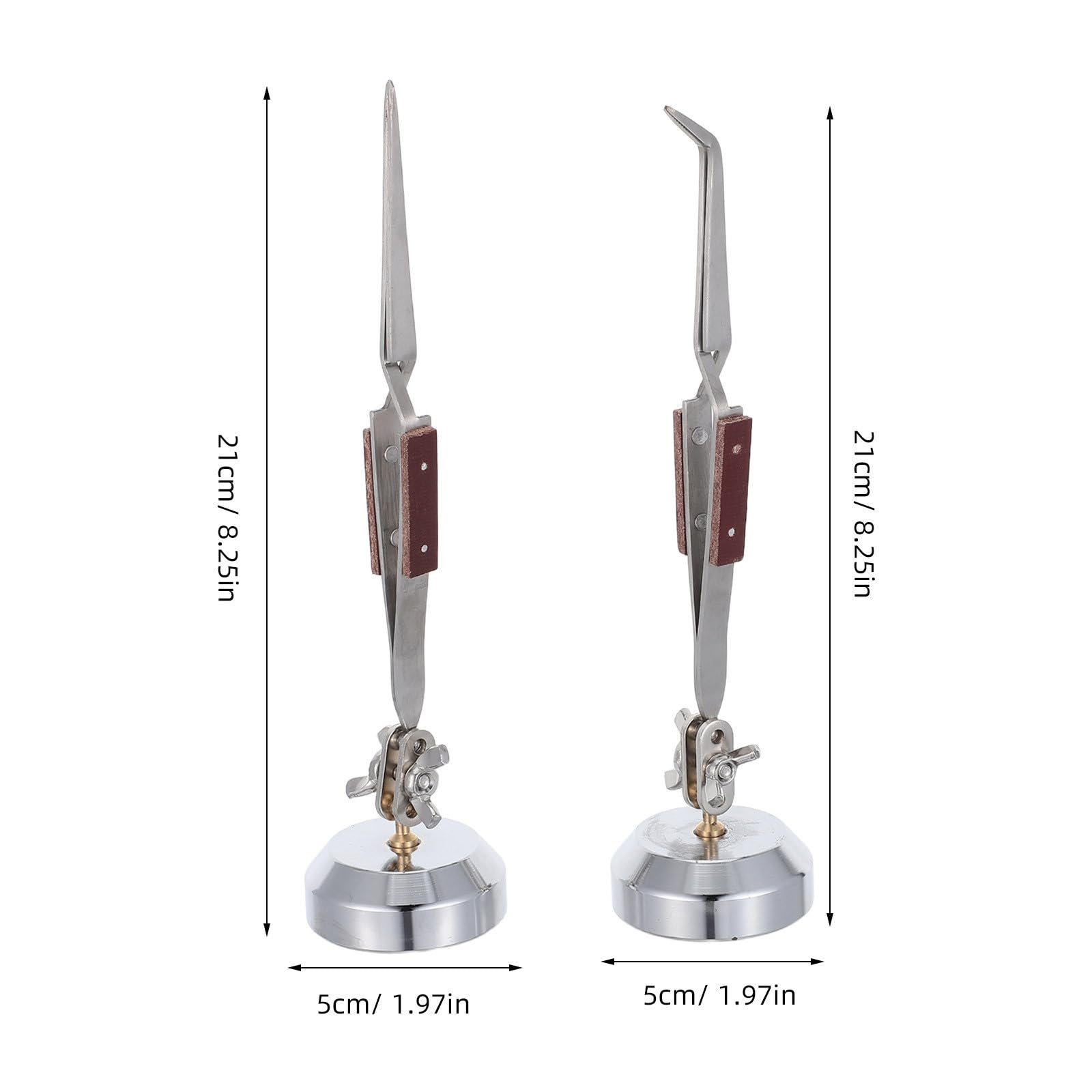 2 Piezas Pinzas de Rebote para Joyería y Relojería con Puntas Rectas y Curvas, Acero al Carbono Resistente al Calor, Diseño Ergonómico para Modelismo y Manualidades DIY