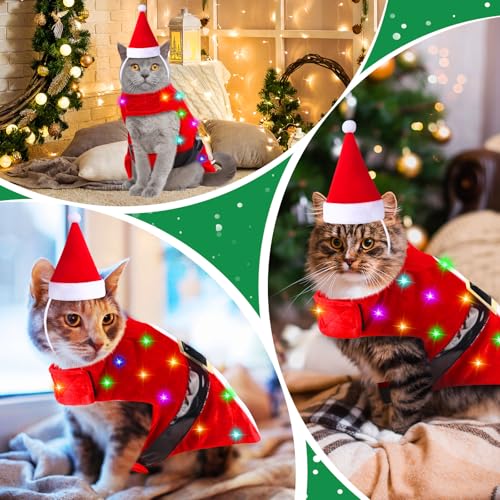 Disfraz de Navidad para perro con luces, talla M miniatura 6