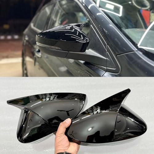 Image of ABS Quality Virtus Batman Side Mirror Cover for VW Black Virtus Mirror Cap 2 PC Side Mirror Covers for Car Protection