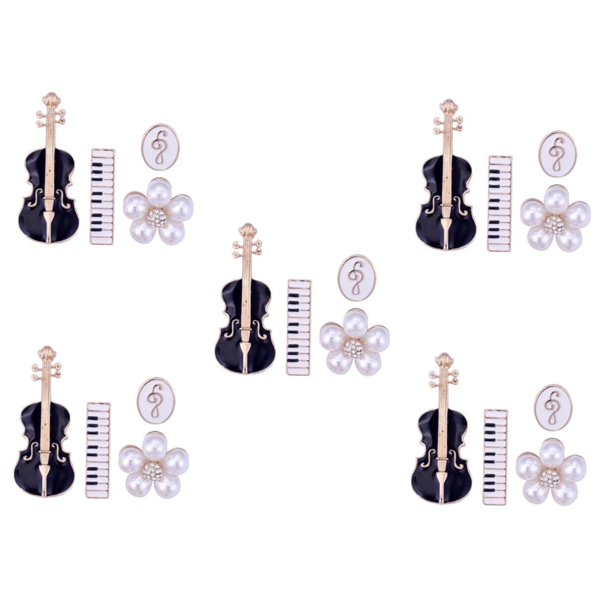 LIFKOME 20piezas Alfileres De Elegantes Para Mujeres Broches De Violín y Piano Accesorios De Moda Para