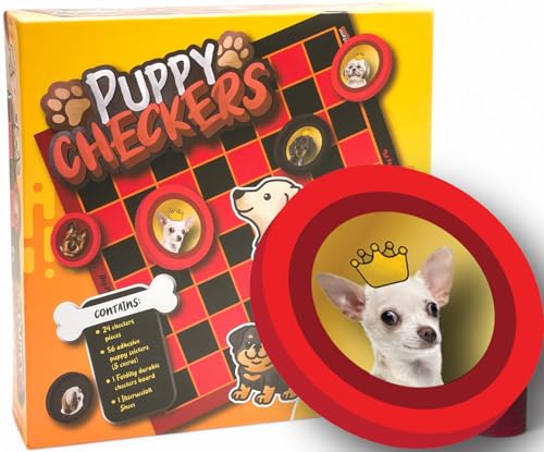 Juego de Mesa Puppy Checkers para Niños 4-12 años miniatura 1