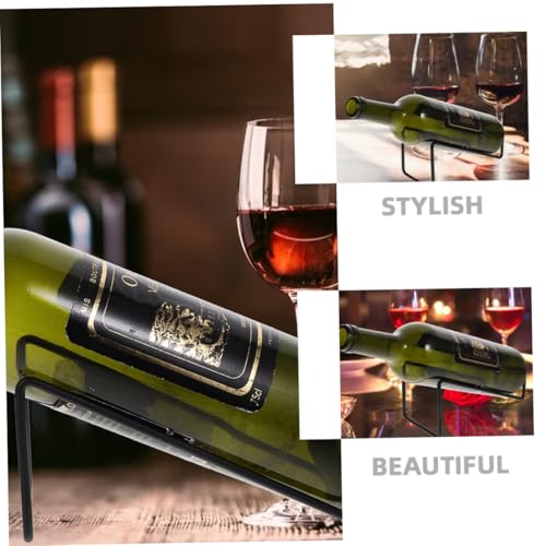 Soporte para botellas de vino de hierro para encimera 3 piezas miniatura 7