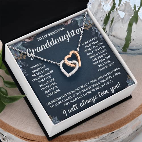 To My Granddaughter from Grandma | Birthday, Graduation, Christmas Jewelry Gift from Grandparents | Charm Necklace with Message Card and Gift Box2