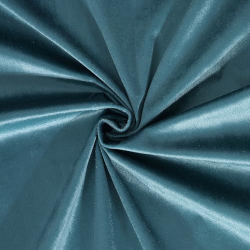 Image of STITCHNEST Premium Velvet Blackout Curtains with Pom Pom - Pack of 1 Door Curtains, Elegant Castleton Green Color - Room Darkening for Bedroom & Living Room (Size: 9ft)