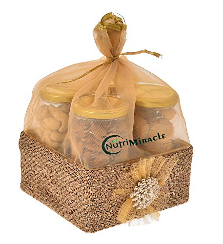 Image of NUTRI MIRACLE Dry Fruits Gift Box for Brother | Rakhi Gift Hamper Celebrating Bhai & Bhabhi