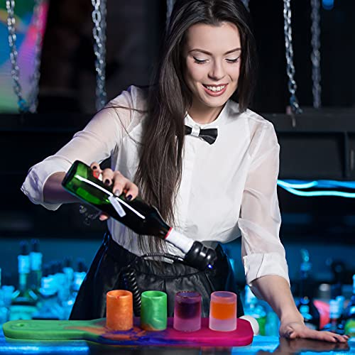 8-Cavity Resin Shot Glass Molds Silicone, 2 Pieces Shot Glass Serving Tray Mould For Resin, 8-Hole Silicone Wine Glass Mould And Wine Glass Holder Silicone Flight Paddle Mould (Rectangle, Round) #TOP3