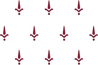 Comet Busters Traditional Kalyanam Bindi Red - Sacred Designer Shape - Pack of 10 Bindis (11mm) (OBIN2542)