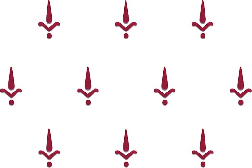 Comet Busters Traditional Kalyanam Bindi Red - Sacred Designer Shape - Pack of 10 Bindis (11mm) (OBIN2542)