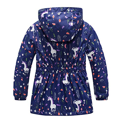 Sowllars Girls Rain Jacket, Windbreaker Kids Raincoat Waterproof Zip Jacket With Fleece Liner (1101, 6) #TOP1