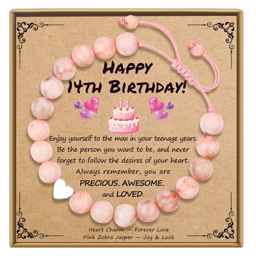 Image of Sereney Birthday Gifts for Girls, Beaded Bracelets as 1 /2 1 2 3 4 5 6 7 8 9 10 11 12 13 14 15 16 Year Old Birthday Gift, Adjustable Cross /Pearl Bracelet as Happy Birthday Gifts for Daughter