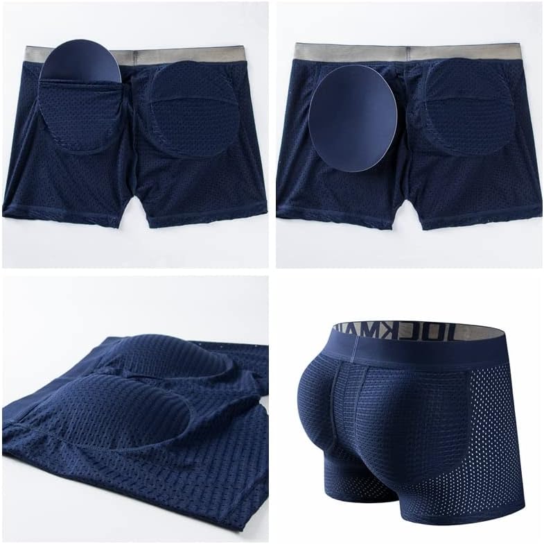 JOCKMAIL Mesh Mens Underwear Boxer Back Mens Padded Underwear Boxer with Hip Pad Men's Boxers - Image 3