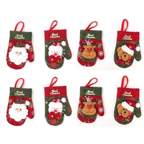 Gants de Père Noël pour couteau et fourchette afin d'égayer votre nappe