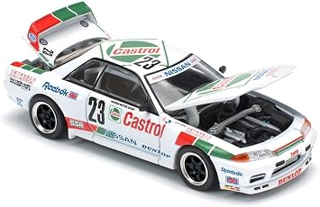 164 Diecast Model Car Compatible with Nissan Skyline GT-R BNR32#23 Winner 1990 Macau Guia Race Limited Edition by Pop Race PR640194