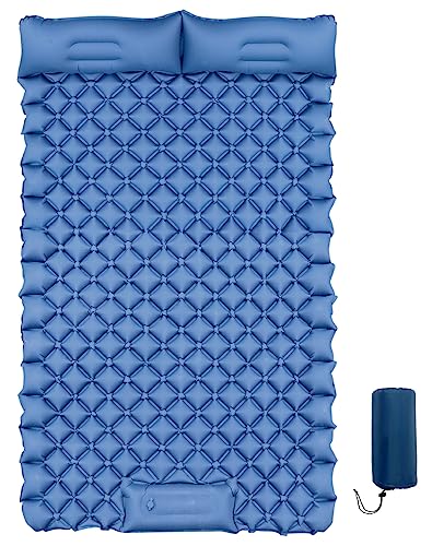 QWORK® Cojín de Dormir Doble para Acampar, colchoneta Camping, Esterilla Camping, para mochileros, Senderismo, Campamento para automóviles, 200 * 120 * 9cm