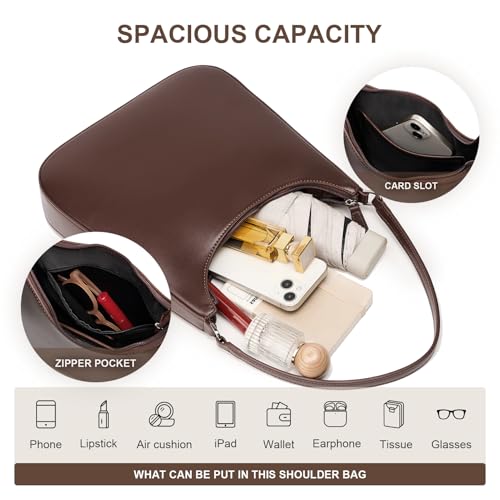 Image of Crescent Bag Shoulder Bag Trendy Purses for Women 2026 with Zipper Closure